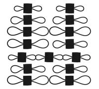 Homoyoyo Lot de 15 Sangles Élastiques Tactiques Noires, Tailles Small, Medium et Large, Fixations Robustes pour Équipements de Plein Air, Accessoires pour Paquet à Dos Tactiques,