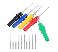 Homoyoyo Lot de 15 Set de Sondes de Multimètre Noires et Rouges Pointes à Perforation 5 Sondes Aiguilles de Cordons de Électriques pour Mesures Précises et Protection des Circuits