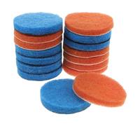 Homoyoyo Lot de 16 Éponges Cuisine Rondes en Nylon, Fermes et Faciles à Remplacer, Lavage Vaisselle Nettoyage des Salles de Bain