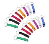 Homoyoyo Lot de 16 Porte-clés Décapsuleurs en Alliage D'aluminium Léger, Ouvre-bouteille Multi-usage pour Boissons, Couleurs Variées, Porte-clés Compact Fêtes, Bar et Activités en Plein