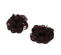 Homoyoyo Lot De 2 Anneaux De Cheveux Pour Chignon Synthétique 2pcs Taille Moyenne Marron Foncé Volume Léger Femme Fille Usage Quotidien