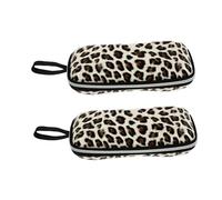 Homoyoyo Lot De 2 Boîtes À Lunettes Anti-Pression Étuis De Étuis À Lunettes Étui À Lunettes Étui De Rangement Pour Lunettes Étui Simple Pour Lunettes En Nylon Léopard