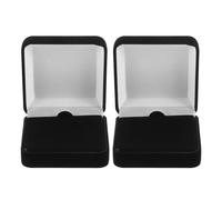 Homoyoyo Lot de 2 Boîtes de Rangement pour Badges et Médailles Coffrets en Velours Noir Anti-Rayures avec Intérieur Doux Présentoirs Compacts pour Épinglettes Broches et Pièces de