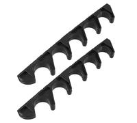 Homoyoyo Lot de 2 Boucles de Réglage pour Chaise Longue D’Extérieur Support en Plastique Noir PP 5 Positions Ajustables pour Mobilier de Jardin Balcon et Camping Accessoire Robuste et