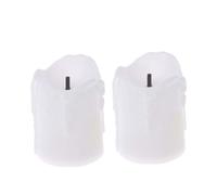Homoyoyo Lot De 2 Bougies Clignotantes À Led À Mèche Noire Lumière Blanche Chaude Électronique Réaliste Sans Flamme Pour Bar Décoration Dintérieur