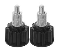 Homoyoyo Lot de 2 Boutons à Goupille à Ressort 38 Mm Noir pour Vélo D’Exercice et Banc de Musculation, Pièces de Rechange Universelles en Abs Robustes pour Équipement Fitness Professionnel