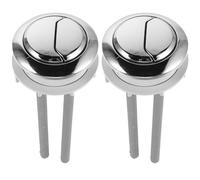 Homoyoyo Lot de 2 Boutons-poussoirs Doubles Compatibles Réservoirs Anciens, Bouton-poussoir de Chasse D'eau 48×57 Mm, Accessoires de Remplacement pour Toilettes, Contrôle Précis Double