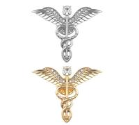 Homoyoyo Lot de 2 Broches Aile D'ange en Alliage, Épingles à Revers Décoratives, Finition Lisse, Accessoires Mode pour Vêtements, Chapeaux, Paquet, Bijoux de Fête et Cérémonie
