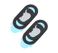 Homoyoyo Lot De 2 Caches Webcam Coulissants pour Ordinateur Et Tablette, Protection De Confidentialité, Couleur Verte, Motif Éléphant, Housse Adhésive Anti-piratage, Dispositif Discret Et Compatible