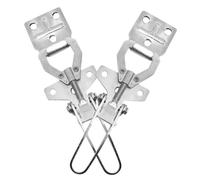 Homoyoyo Lot de 2 Connecteurs de Ruche en Acier Galvanisé Argenté, Loquets à Bascule Verrouillage Sécurisé pour Fixation Étanche Corps et Hausse, Outil Apicole Polyvalent pour Ruche