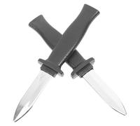 Homoyoyo Lot de 2 Couteaux Rétractables Noirs en Plastique, Accessoires de Farce pour Halloween, Jouets d'halloween Amusants et Fausse Lame à Disparition, pour Jeux de Rôle et Blagues