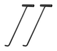 Homoyoyo Lot de 2 Crochets en T en Acier Inoxydable 45 Cm pour Levage de Plaques D'égout et Regards, Outil de Traction Industriel Robuste et Résistant pour Usage Professionnel