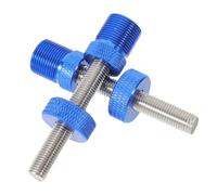 Homoyoyo Lot de 2 Dispositifs de Fixation Anti-Chute pour Boîtier de Pédalier Vélo, Vis de Manivelle Bleues M8 Étanches, Outil Carré Démontage Pédalier, Accessoires Protection