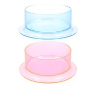Homoyoyo Lot de 2 Distributeurs de Nourriture Anti-Renversement pour Petits Animaux Plastique Solide Bleu et Rose Abreuvoirs pour Reptiles et Hamsters Bassins D’Eau Pratiques pour