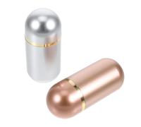 Homoyoyo Lot de 2 Flacons Miniatures 10 Ml en Plastique, Organisateur de Pilules pour Capsules et Poudres, Flacons Étanches Doré et Argenté, Porte-remède Pratique pour Voyage et Rangement