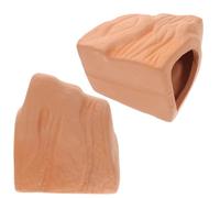 Homoyoyo Lot de 2 Grottes Décoratives en Céramique Violette pour Aquarium, Cachettes Sûres pour Crevettes et Poissons, Décoration Créative D'aquarium Eau Douce, Accessoire Décoratif Solide