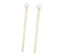 Homoyoyo Lot de 2 Maillets à Gong Petits, Manche en Bois Poli, Tête en Caoutchouc, Accessoires Légers pour Percussion, Compatibles Gong et Bol Chantant, pour Musique et Contemplation