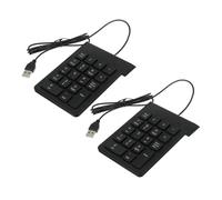 Homoyoyo Lot De 2 Mini-Claviers Numériques Portables pour Banque Et Finance Clavier USB De Bureau en Plastique Noir