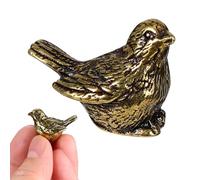 Homoyoyo Lot de 2 Moineaux en Laiton Animaux en Bois Décorations Para Sala De CASA Feng-Shui Statue d'extérieur pour Le Jardin Oiseau créatif Mini Travail Golden Retriever