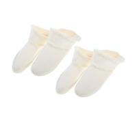 Homoyoyo Lot De 2 Paires De Couvre-Chaussures En Polaire Doublures Pour Pantoufles Bottes Sandales Doublures En Peau De Mouton Rivets Doublures En D'Hiver Doublures De