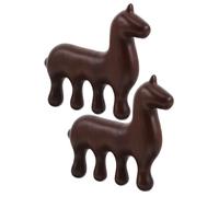 Homoyoyo Lot de 2 Peignes de Massage du Cuir Chevelu en Bois de Santal Doré, Masseurs Portatifs Gua Sha pour Exfoliation et Relaxation Capillaire, Outil Multifonction pour Soins