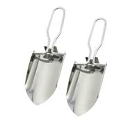 Homoyoyo Lot de 2 Pelles de Jardin Pliantes en Acier Inoxydable Mini Outils de Plantation Légers et Compacts pour Jardinage Extérieur et Culture en Pot