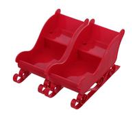 Homoyoyo Lot De 2 Petits Traîneaux du Père Noël : Bol Et Panier De Présentation De Bureau en Plastique - Décorations De Village De Noël Et De Bureau - Traîneau De Centre De Table De