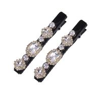 Homoyoyo Lot De 2 Pinces à Cheveux Alligator En Métal 8 Cm Noir Strass Vintage Pour Femmes Cheveux Fins Et Épais Usage Quotidien Sophistiqué