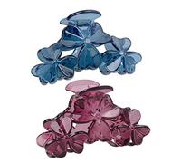 Homoyoyo Lot De 2 Pinces à Cheveux Creuses En Résine Trois Pétales, Taille Moyenne, Accessoires Décoratifs Pour Femmes, Adaptées Aux Cheveux Épais Et Fins, Usage Quotidien Et Voyages