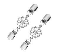 Homoyoyo Lot De 2 Pinces À Col Pour Femme Motif Floral Pour Écharpe Châle Broche Pull Alliage De Zinc Argenté