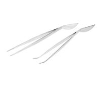 Homoyoyo Lot de 2 Pinces à Épiler pour Plantes Bonsaï en Acier Inoxydable Spatule Intégrée Outils Multifonctions pour Plantation Entretien et Rempotage des Plantes Succulentes Jardinage