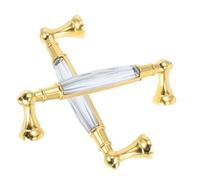 Homoyoyo Lot de 2 Poignées de Tiroir en Verre Multicolore Base Métal Doré 96 CM Poignées de Commode et Placard Modernes Adaptées Cuisine Chambre et Meubles de Rangement