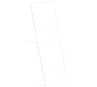 Homoyoyo Lot de 2 Porte-Affiches A5 Transparents en Acrylique Supports Photo Verticaux pour Bureau et Commerce Cadres Rigides Résistants à L’Usure pour Affichage Qr Code et