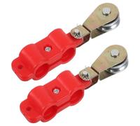 Homoyoyo Lot de 2 Poulies à Pivot pour Câble Métallique 4-8 MM Poulies de Levage Roulement Roue Demi-Plastique Résistante pour Manutention et Système de Levage en Intérieur et Extérieur