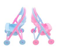 Homoyoyo Lot de 2 Poussettes Pliables pour Poupées, Portable Petit Format, Accessoires pour Poupée, Poussettes Légères et Compactes, Transport Facile pour Jeu D'imitation Couleur Aléatoire