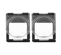 Homoyoyo Lot de 2 Protections de Sécurité Carrées 26mm Adhésif, Cache Bouton D'arrêt D'urgence à Ressort, Couverture Anti-poussière et Anti-chocs pour Interrupteur à Bouton-poussoir