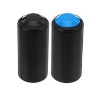 Homoyoyo Lot de 2 Protections pour Microphone en Plastique Solide, Cache Batterie Microphone Compatible Pgx2 Slx2 Pg58 Beta58, Housses de Micro Noir et Bleu pour Instruments de Musique,