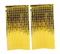 Homoyoyo Lot De 2 Rideaux À Franges en Feuille Daluminium Guirlande Carrée À Franges Décoration pour Occasions Spéciales