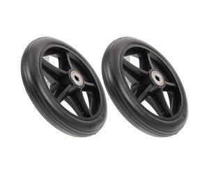 Homoyoyo Lot de 2 Roues Solidaires de 6 Pouces, Roues Frontales Noires avec Roulements, Silencieuses et Anti-usure, Accessoires de Rechange pour Fauteuil Roulant Électrique, Usage
