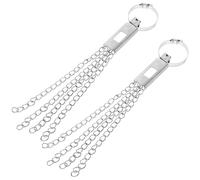 Homoyoyo Lot de 2 Sangles Antistatiques pour Voiture en Métal, Câble de Mise la Terre Rapide, Tresse de Masse D'échappement Résistante, Accessoire Statique Automobile pour Sécurité