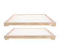 Homoyoyo Lot de 2 Séchoirs Empilables en Bois Naturel 405 X 30 X 3 CM avec Filet de Séchage Aéré pour Plantes Aromatiques Herbes Médicinales et Fleurs - Grille Ventilée Cuisine et