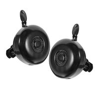 Homoyoyo Lot de 2 Sonnettes de Vélo Vintage Noires Compatibles Guidons 22 Mm Son Puissante et Claire Résistantes au Vieillissement pour VTT Vélo de Route - Accessoires Sécuritaires