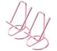 Homoyoyo Lot de 2 Supports en Fer Filaire pour Téléphone et Tablette Rose Support de Bureau Ventilé Compact pour Maison Bureau et Voyage Écran Mobile et Console de Jeux