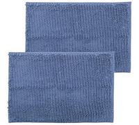 Homoyoyo Lot de 2 Tapis Lavables en Chenille pour Cage de Petits Animaux, Absorbants et Réutilisables, Taille Adaptée, Couleur Bleu Foncé, Doublure pour Cochon d'Inde, Hamster et Rongeurs,