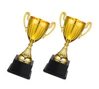 Homoyoyo Lot de 2 Trophées Compétition en Plastique Base Carrée, Décoration Trophée du Vainqueur pour Cérémonie et Fête, Modèles de Coupe Récompense pour École et Événements Sportifs