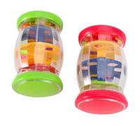 Homoyoyo Lot de 2 Tubes de Bâtons de Pluie Éducatifs pour Bébé, Jouets à Secouer Préscolaire en Plastique Sûr, Instrument de Percussion Coloré, pour Éveil Sensoriel et Couleur Aléatoire