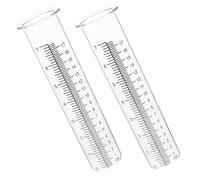 Homoyoyo Lot de 2 Tubes de Remplacement pour Pluviomètre en Plastique Résistant au Gel Jauge d'eau pour Pelouse 18 CM Mesure Précise des Précipitations pour Jardin Extérieur