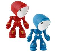Homoyoyo Lot de 2 Veilleuses LED de Robot Petites Lampes de Nuit pour Chambre d'Garçon et Filles Réglables Couleurs Bleu et Rouge Décorations Compactes et Tactiles pour Bureau et