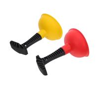 Homoyoyo Lot de 2 Ventouses pour Évier en Caoutchouc Robuste, Déboucheur de Canalisations Puissant Rouge et Jaune, Mini Pompe D'aspiration Cuisine, Salle de Bain, Toilettes