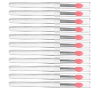 Homoyoyo Lot de 20 Bâtonnets Applicateurs en Silicone Rose Transparent pour Nail Art Réutilisables Effet Miroir Métallique Kit D’Outils Précis pour Paillettes et Poudre Manucure Maison